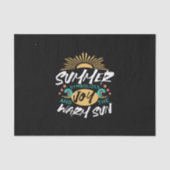 Zomervreugde - Warme Zon & Geluk Quote Tissuepapier (Voorkant)