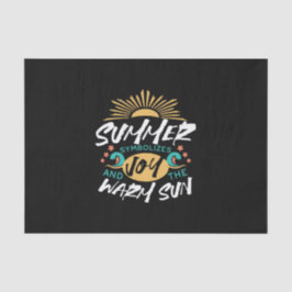 Zomervreugde - Warme Zon & Geluk Quote Tissuepapier