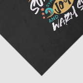 Zomervreugde - Warme Zon & Geluk Quote Tissuepapier (Detail)