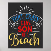 Zomervriendelijk surfen poster (Voorkant)