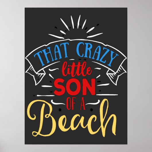 Zomervriendelijk surfen poster (Voorkant)