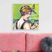 Zomervrouw Canvas Afdruk (Insitu (Woonkamer))