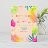 zomervruchten en zomerpapegaaiachtigen kaart (Staand voorkant)