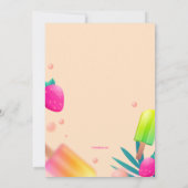 zomervruchten en zomerpapegaaiachtigen kaart (Achterkant)