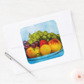 zomervruchten vierkante sticker (Envelop)