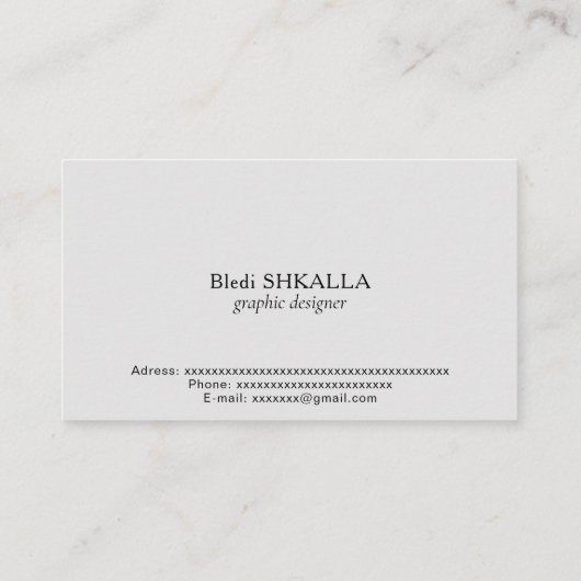 Zomervruchten Visitekaartje (Achterkant)