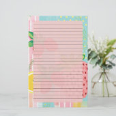 zomervruchtenlijntje briefpapier (Staand voorkant)