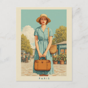  zomerwandeling in Parijs Briefkaart