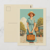  zomerwandeling in Parijs Briefkaart (Voorkant / Achterkant)