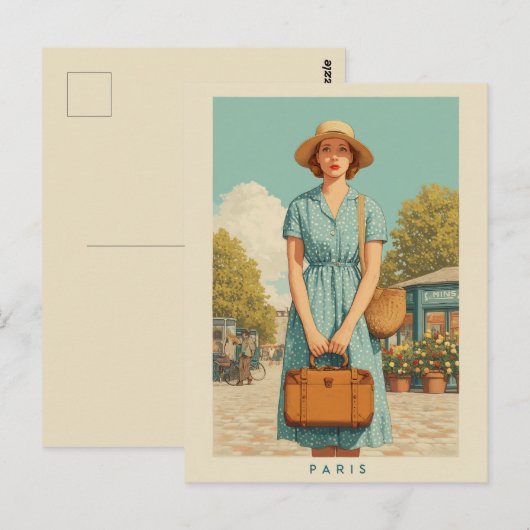  zomerwandeling in Parijs Briefkaart (Voorkant / Achterkant)