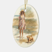 zomerwandeling keramisch ornament (Links)