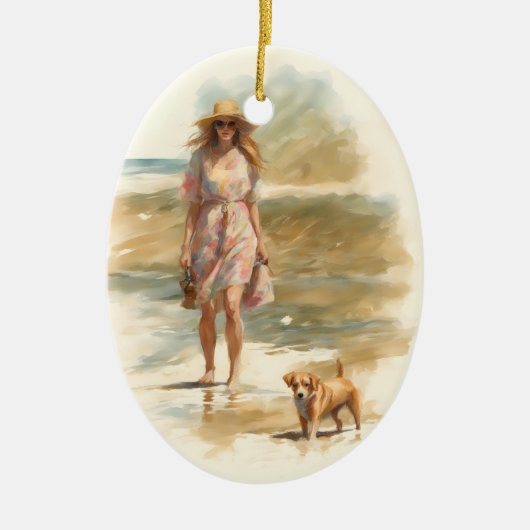 zomerwandeling keramisch ornament (Voorkant)