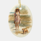 zomerwandeling keramisch ornament (Achterkant)