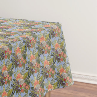 Zomerwandtapijt Bloemen op Sky Blue tafelkleed