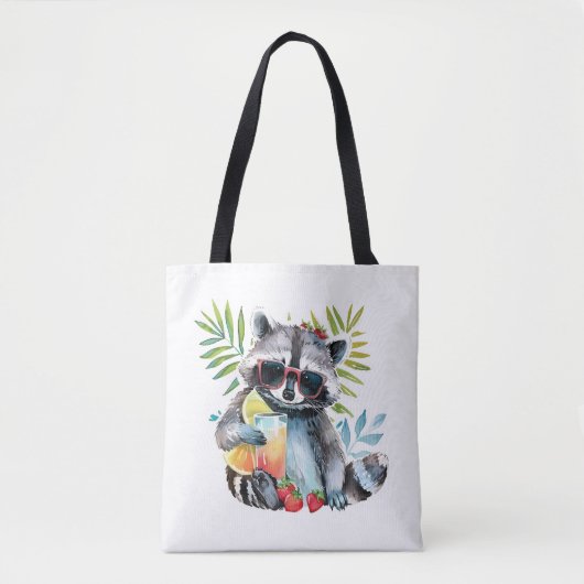 Zomerwasbeer in zonnebril strand chillout tote bag (Voorkant)
