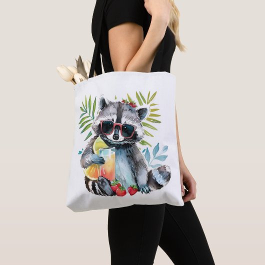 Zomerwasbeer in zonnebril strand chillout tote bag (Dichtbij)