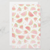 Zomerwatermeloenen & goudhartpatroon briefpapier (Voorkant / Achterkant)