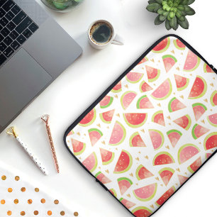 Zomerwatermeloenen & goudhartpatroon laptop sleeve