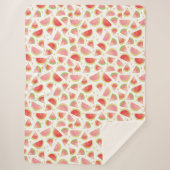 Zomerwatermeloenen & goudhartpatroon sherpa deken (Voorkant)