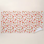 Zomerwatermeloenen & goudhartpatroon strandlaken (Voorkant)