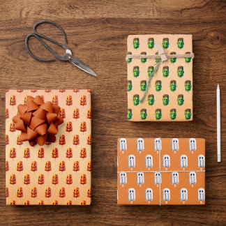 Zomerweeen Zomer Halloween JackoLantaarn Popsicle Inpakpapier Vel