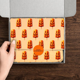 Zomerweeen Zomer Halloween JackoLantaarn Popsicle Tissuepapier