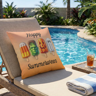 Zomerweeen Zomer Halloween Popsicles Buitenkussen