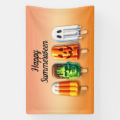 Zomerweeen Zomer Halloween Popsicles Spandoek (Verticaal)