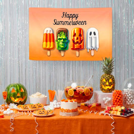 Zomerweeen Zomer Halloween Popsicles Spandoek
