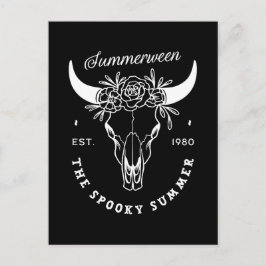 Zomerween griezelig gothische zomerfeestthema zwar briefkaart