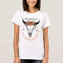 Zomerween griezelige zomerfeest country esthetiek t-shirt