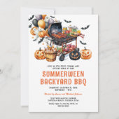 Zomerween Halloween achtertuin BBQ Kaart (Voorkant)