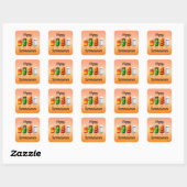 Zomerween Halloween Zomerfeest Vierkante Sticker (Vel)