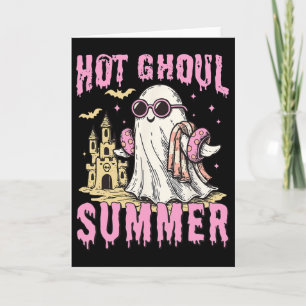 Zomerween Hete Geest Zomer Grappig Schattig Spook Kaart