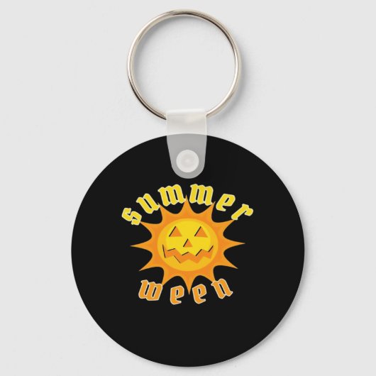 Zomerween Jack O Lantern Zonneschijn Oversized Sleutelhanger (Voorkant)