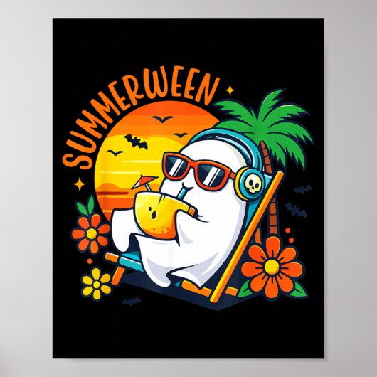 Zomerween Leuke Spook Zomer Halloween Vakantie Poster (Voorkant)