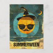 Zomerween Retro Hekserig Zonne Spooky Zomer Briefkaart (Voorkant)