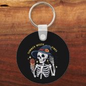 Zomerween-sfeer Grappig Skelet Ijs Zomer Sleutelhanger (Voorkant)