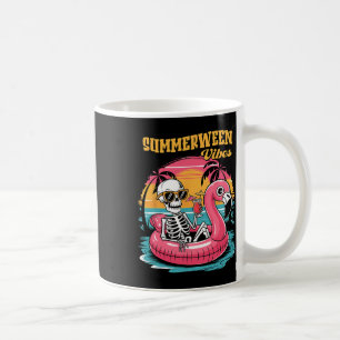 Zomerween-sfeer Skelet Zomer Vakantie Grappige Hal Koffiemok