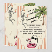 Zomerween uitnodiging in vintage stijl  (Voorkant / Achterkant)