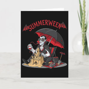 Zomerween Vampier Strand Dracula Zandkasteel Gotis Kaart