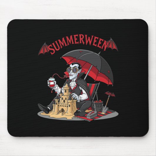 Zomerween Vampier Strand Dracula Zandkasteel Gotis Muismat (Voorkant)