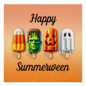 Zomerween Zomer Halloween Popsicles Perfect Poster (Voorkant)