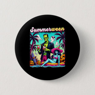 Zomerween Zomer Halloween Zombie Frankenstein Bo Ronde Button 5,7 Cm