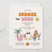 Zomerween Zomer Zwembad Halloween Feest Kaart (Voorkant)