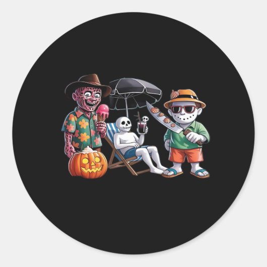 Zomerween - Zomerween Strand - Zomerween Heks - Ronde Sticker (Voorkant)