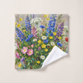 Zomerweide Bloemen Bad Handdoek (Wasdoekje)