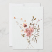 Zomerweide bloemen Huwelijksuitnodiging Kaart (Achterkant)