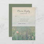 Zomerweide bruiloft RSVP kaarten (Voorkant / Achterkant)