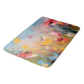 Zomerweide – Expressieve Abstracte Wilde Bloemen Badmat (Gekanteld)
